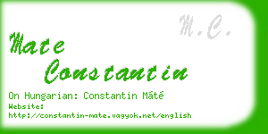 mate constantin business card
