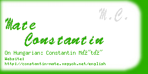 mate constantin business card